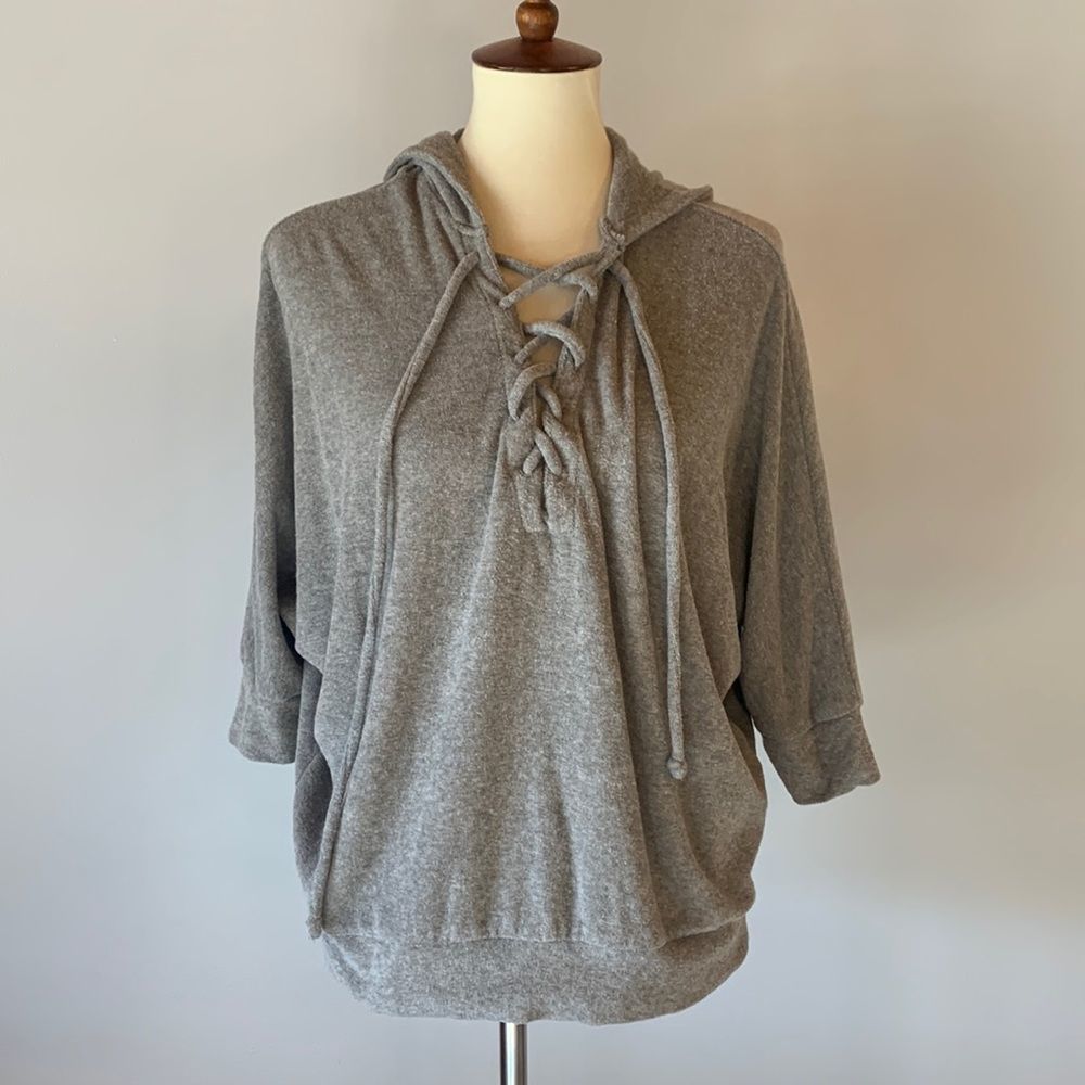 [Chaser] Gray “Terry” Hooded Sweater - Size Small - Picture 2 of 4